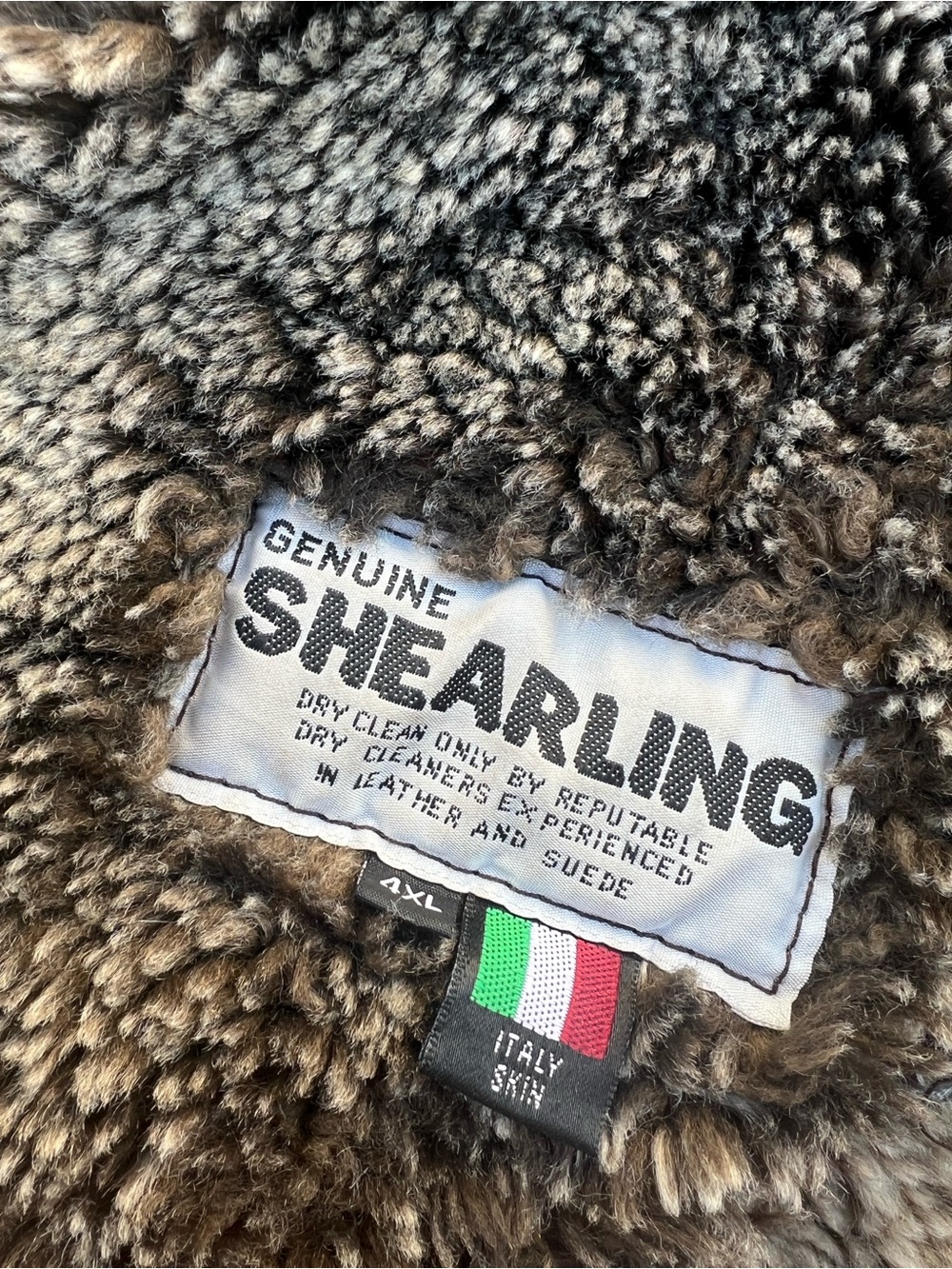 Vintage Avalanche B-3 Shearling Bomber Jacket Mens 4XL Black Leather Italy Skin - Picture 11 of 16